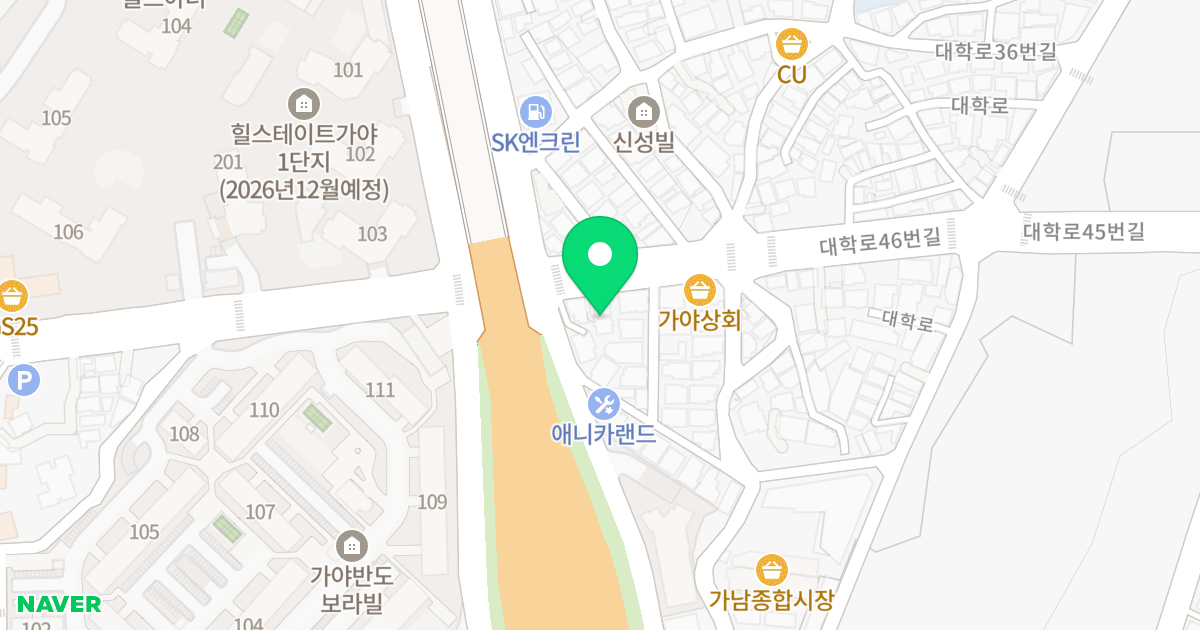 성주원룸 위치 지도 - 부산광역시 부산진구 대학로46번길 39