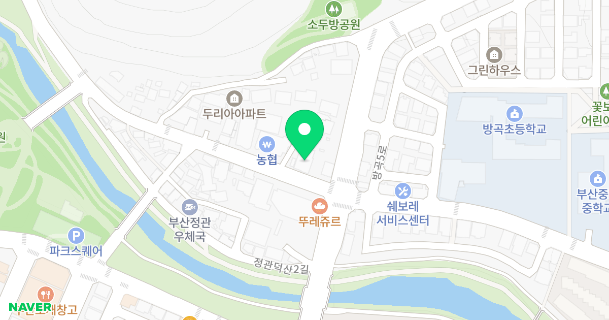 (256-11) 위치 지도 - 부산광역시 기장군 정관읍 정관덕산길 41