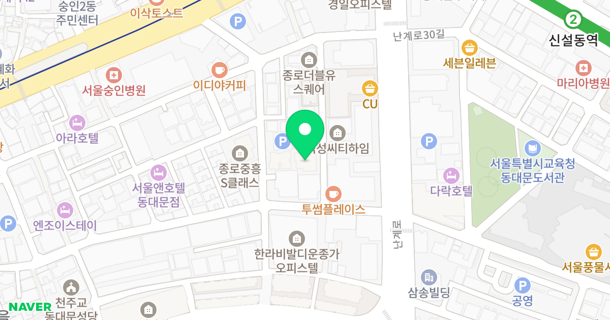 종로 동광모닝스카이 위치 지도 - 서울특별시 종로구 난계로29가길 24