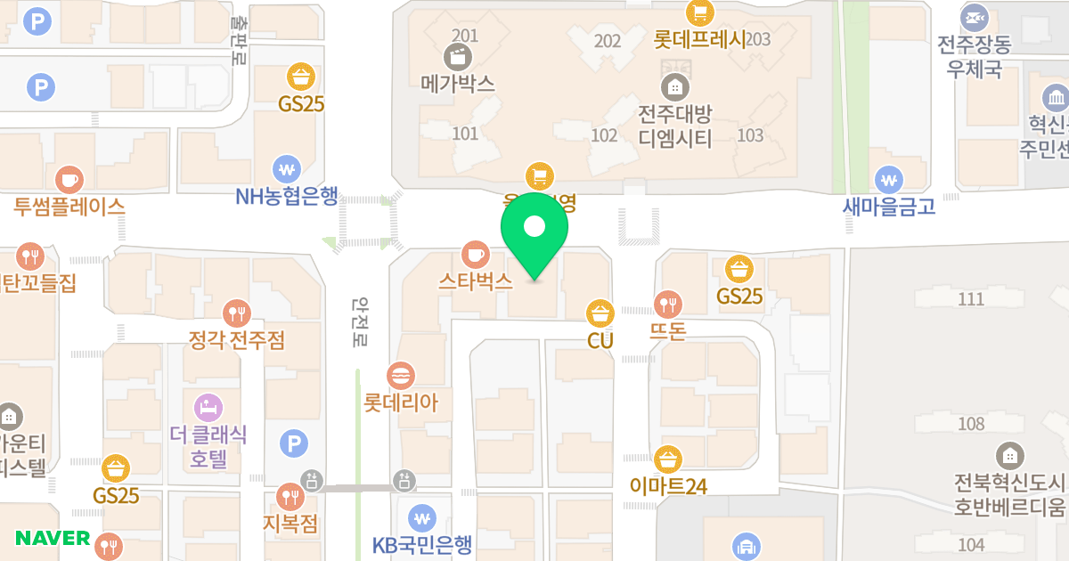 하모니시티 위치 지도 - 전북특별자치도 전주시 덕진구  70