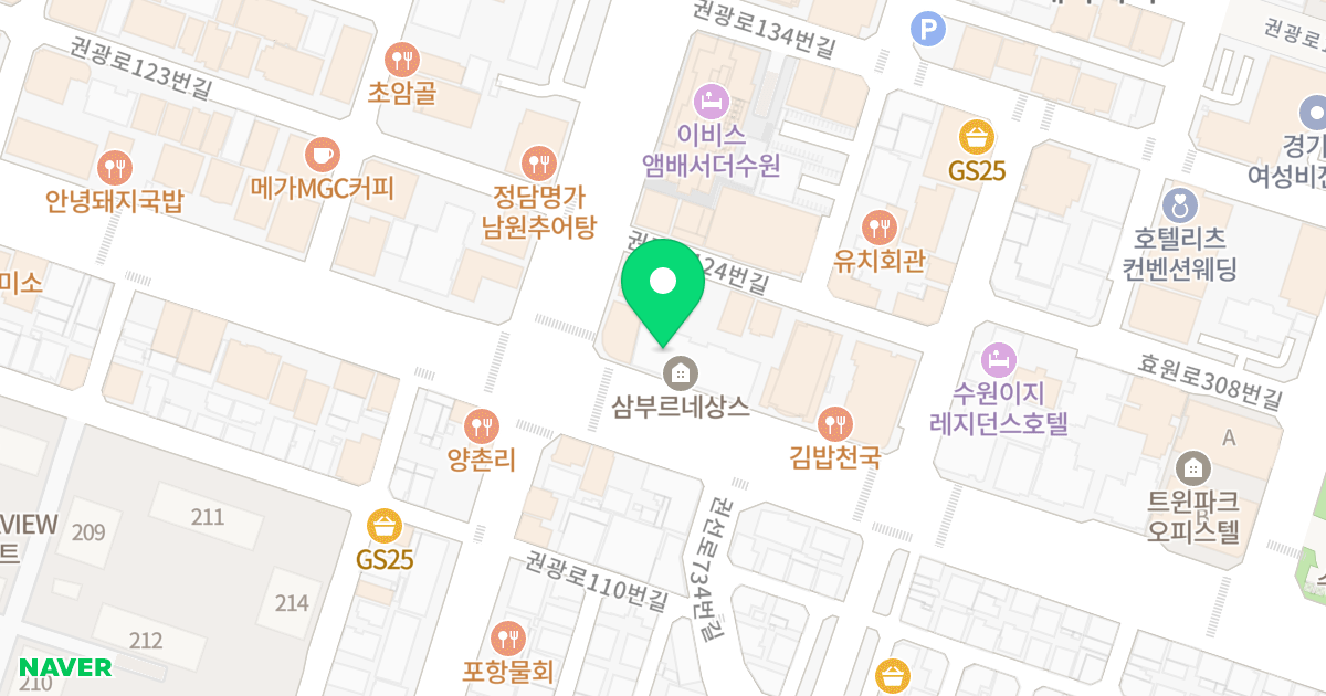 삼부르네상스오피스텔 위치 지도 - 경기도 수원시 팔달구 권선로 731