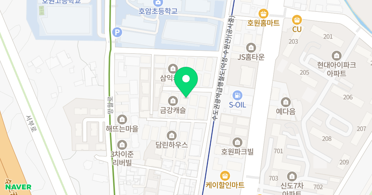 제이아트빌 위치 지도 - 경기도 의정부시 호암로 37-9