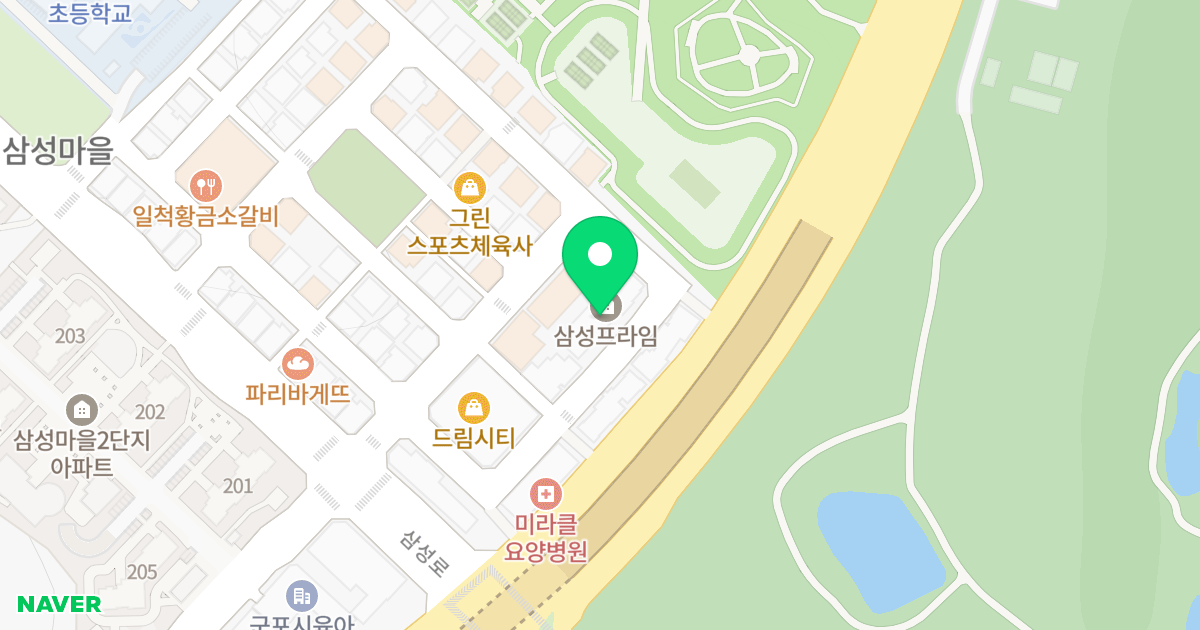 삼성프라임 위치 지도 - 경기도 군포시