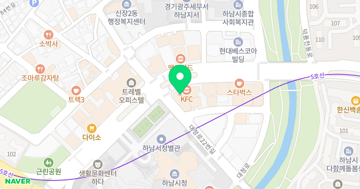 (524) 위치 지도 - 경기도 하남시 대청로 26