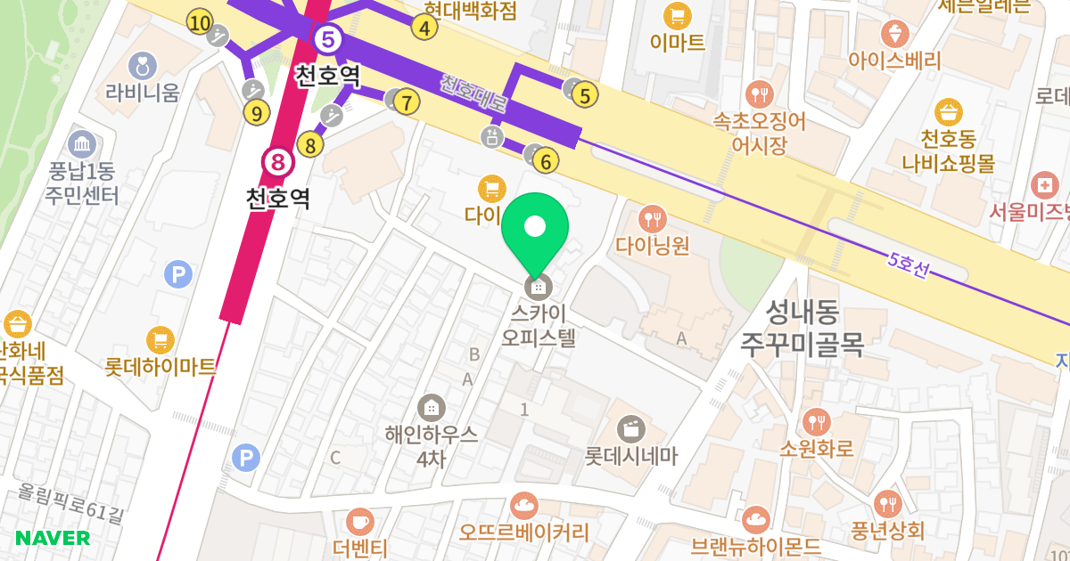 (48-42) 위치 지도 - 서울특별시 강동구 천호옛17길 20