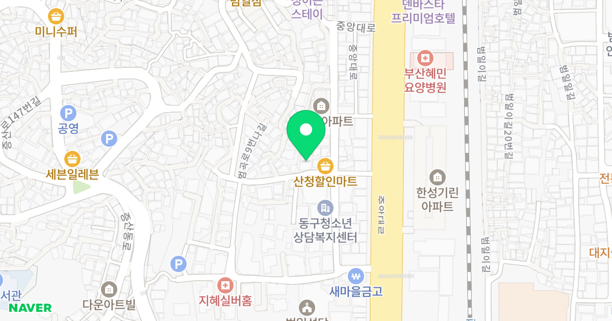 범일골드빌 위치 지도 - 부산광역시 동구 범곡로9번길 6