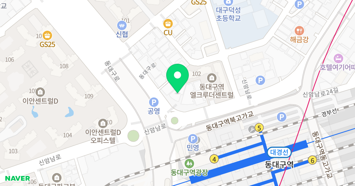 (259-6) 위치 지도 - 대구광역시 동구 신암남로 103