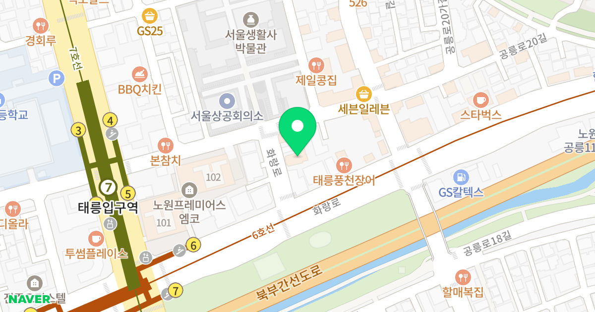 북부포커스빌 위치 지도 - 서울특별시 노원구 화랑로 449-8
