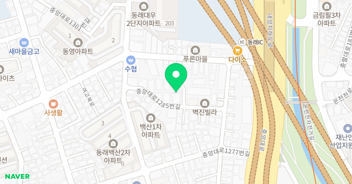 (142-7) 위치 지도 - 부산광역시 동래구 중앙대로1285번길 16
