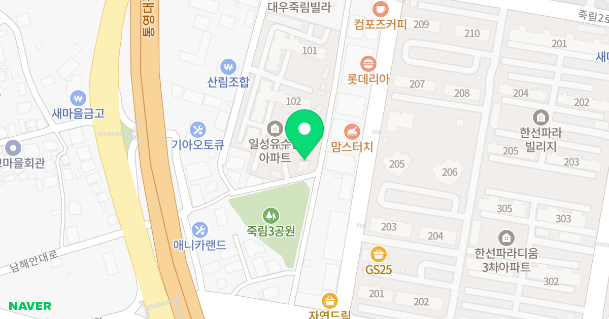 (292-48) 위치 지도 - 경상남도 통영시 광도면 죽림2로 14-65