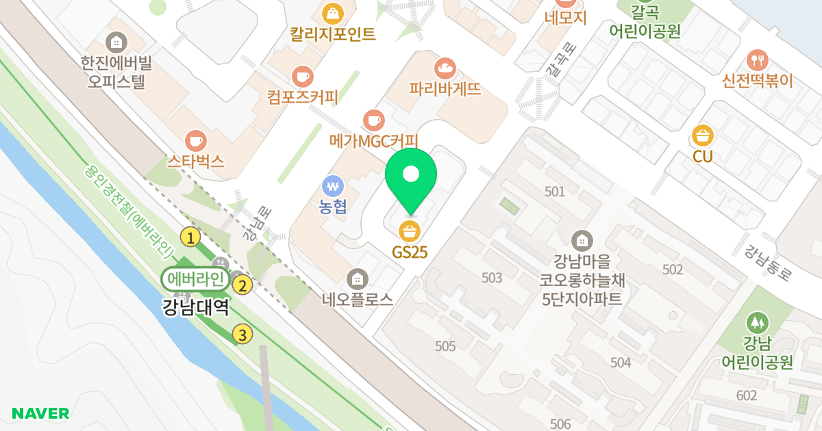 강남대 팰리스뷰 위치 지도 - 경기도 용인시 기흥구