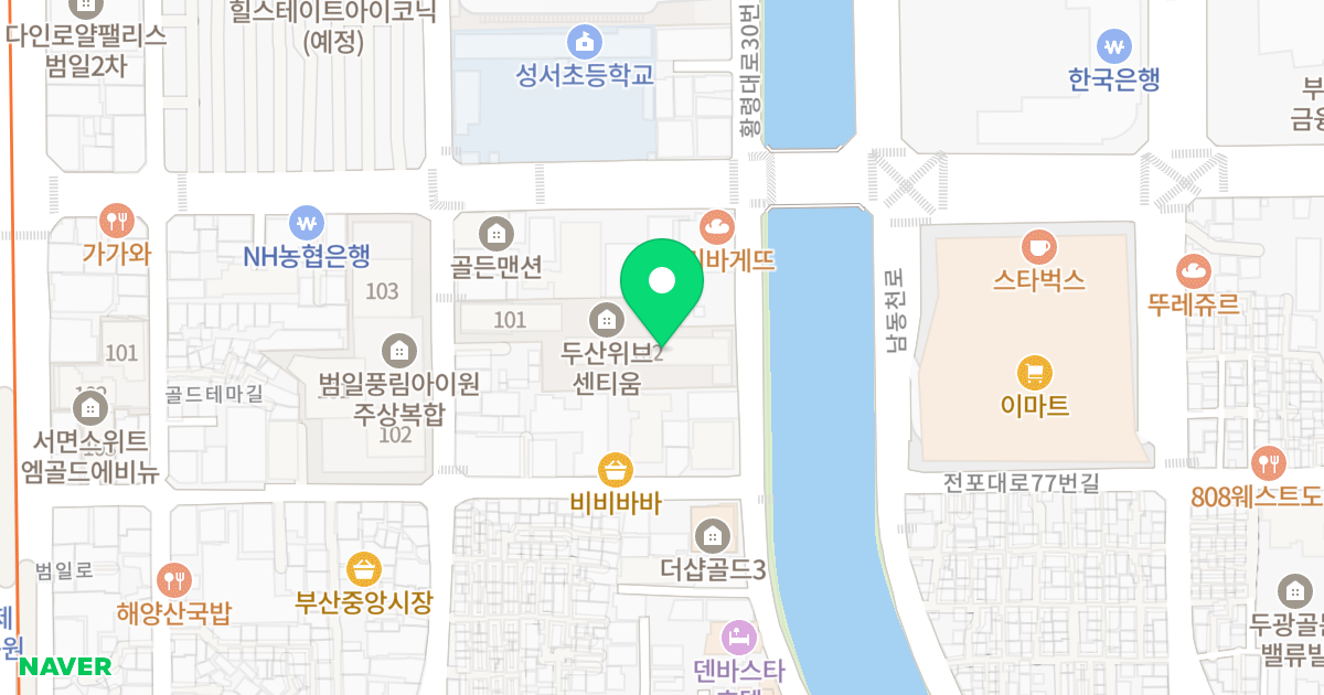 두산위브센티움 위치 지도 - 부산광역시 부산진구 자유평화로37번길 67