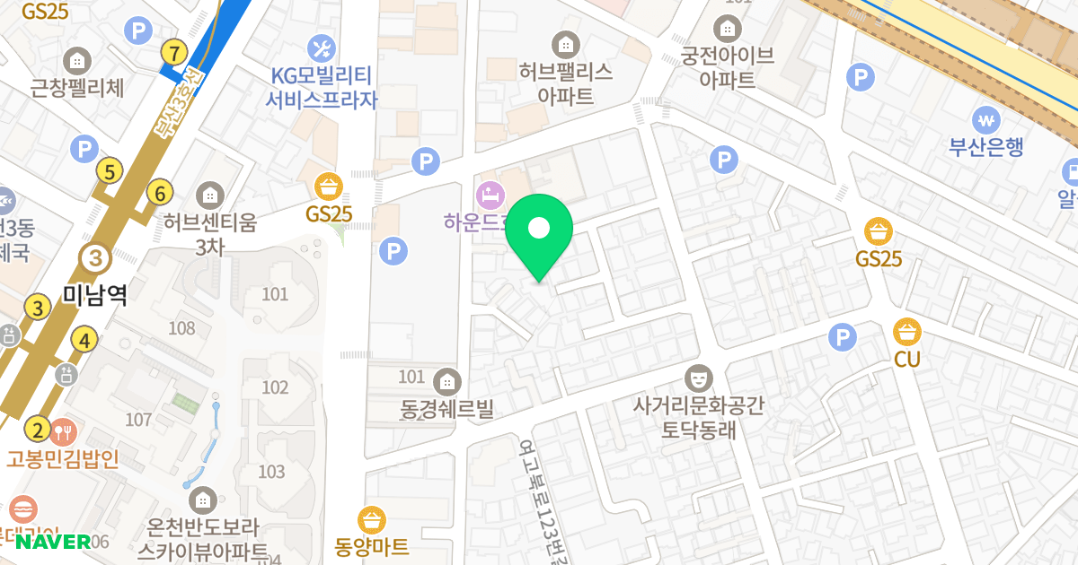 휴먼파크 위치 지도 - 부산광역시 동래구 충렬대로100번가길 9-14