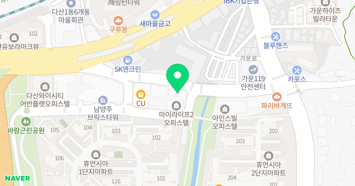 마이라이프 위치 지도 - 경기도 남양주시