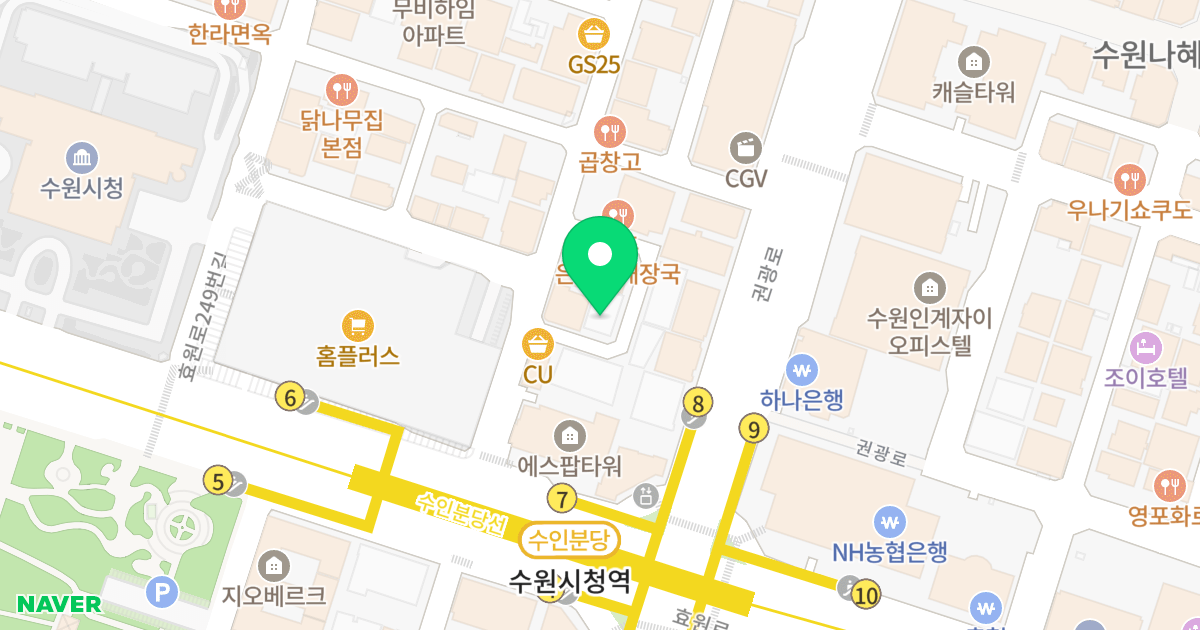 두성플러스빌 위치 지도 - 경기도 수원시 팔달구 효원로265번길 14-13