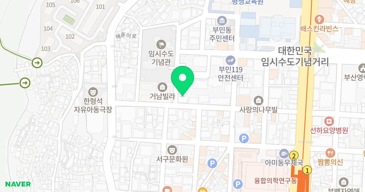 씨엘레지던스 위치 지도 - 부산광역시 서구 구덕로199번길 38