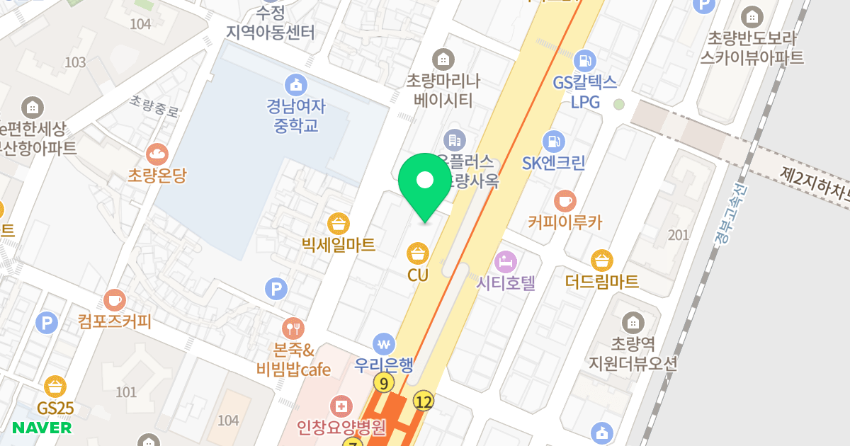 지원 더뷰 시티 위치 지도 - 부산광역시 동구 고관로 40