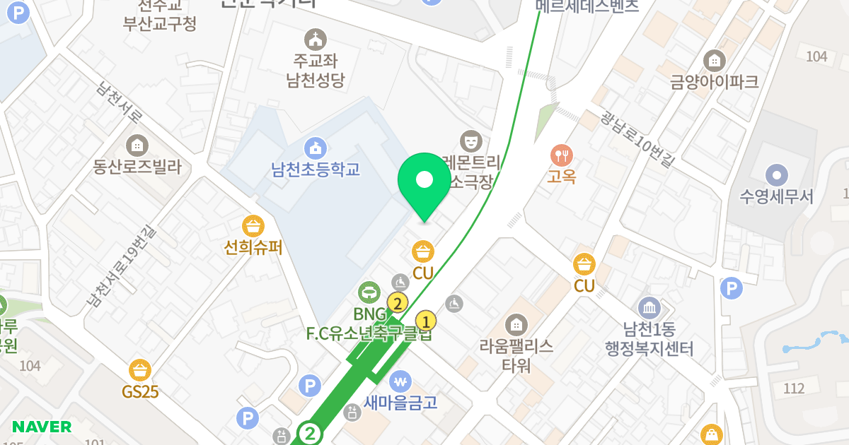 세종 엠-스테이Ⅱ 위치 지도 - 부산광역시 수영구