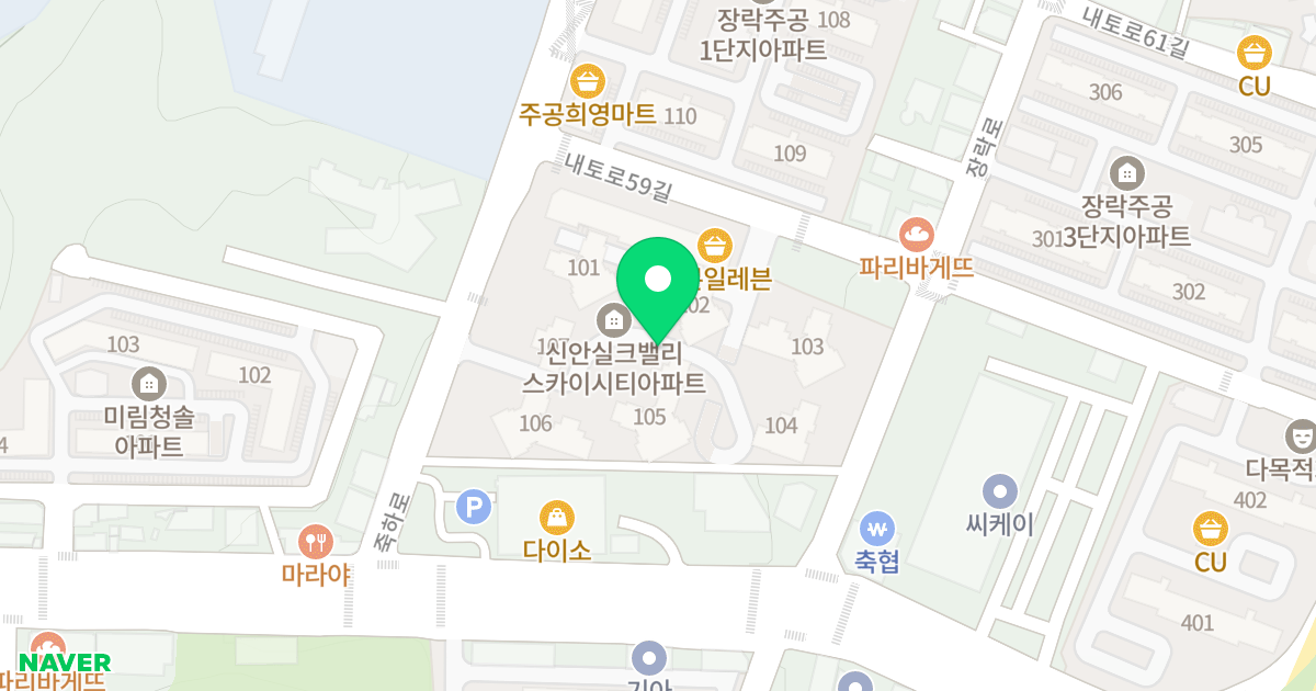 신안실크밸리 스카이시티 위치 지도 - 충청북도 제천시