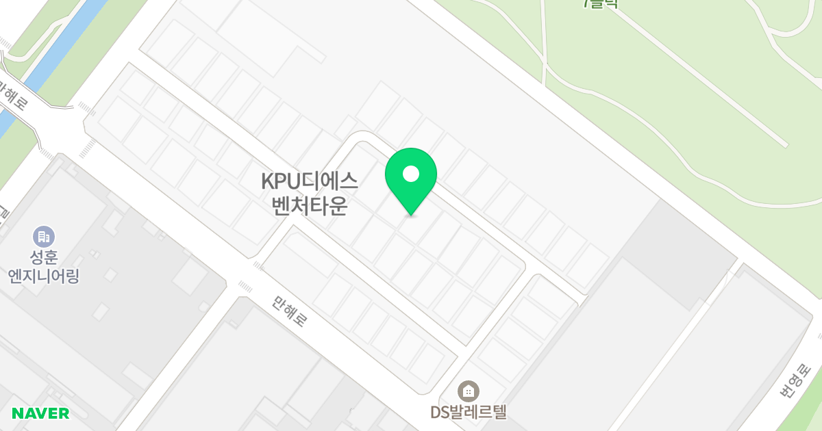 KPU-DS 벤처타운 위치 지도 - 경기도 시흥시 만해로 41