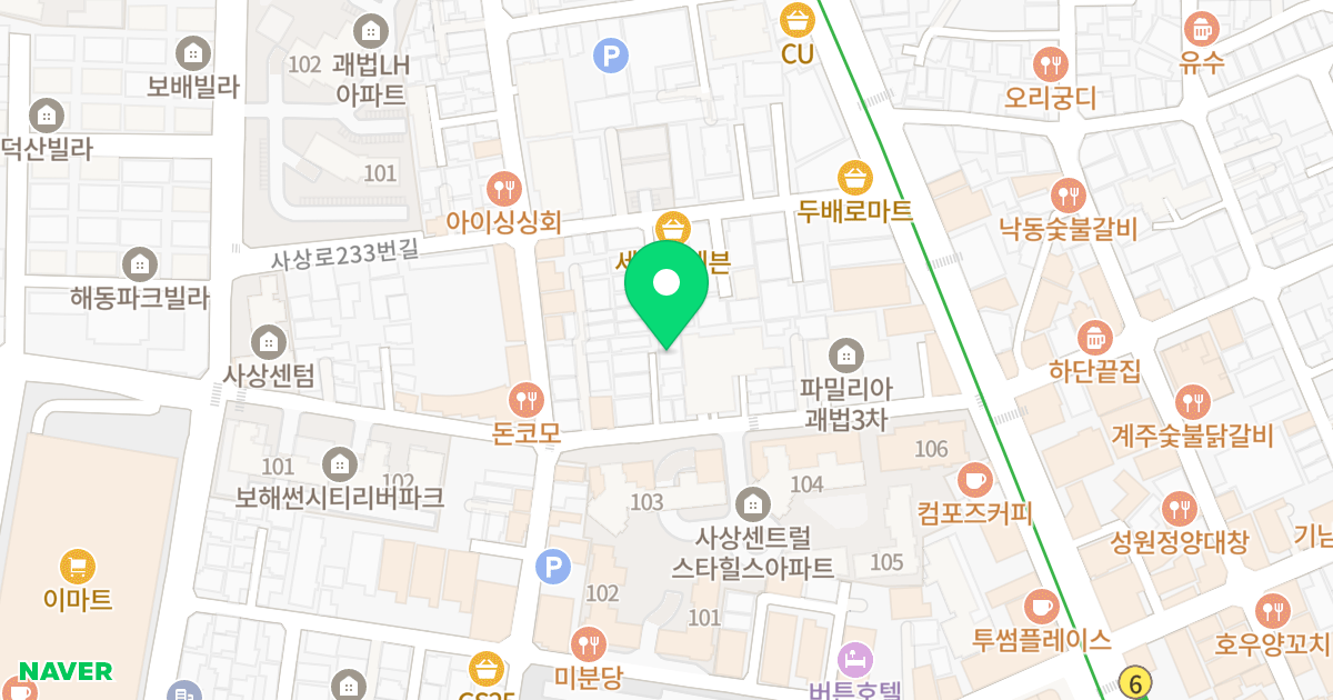 파라다이스 3 위치 지도 - 부산광역시 사상구