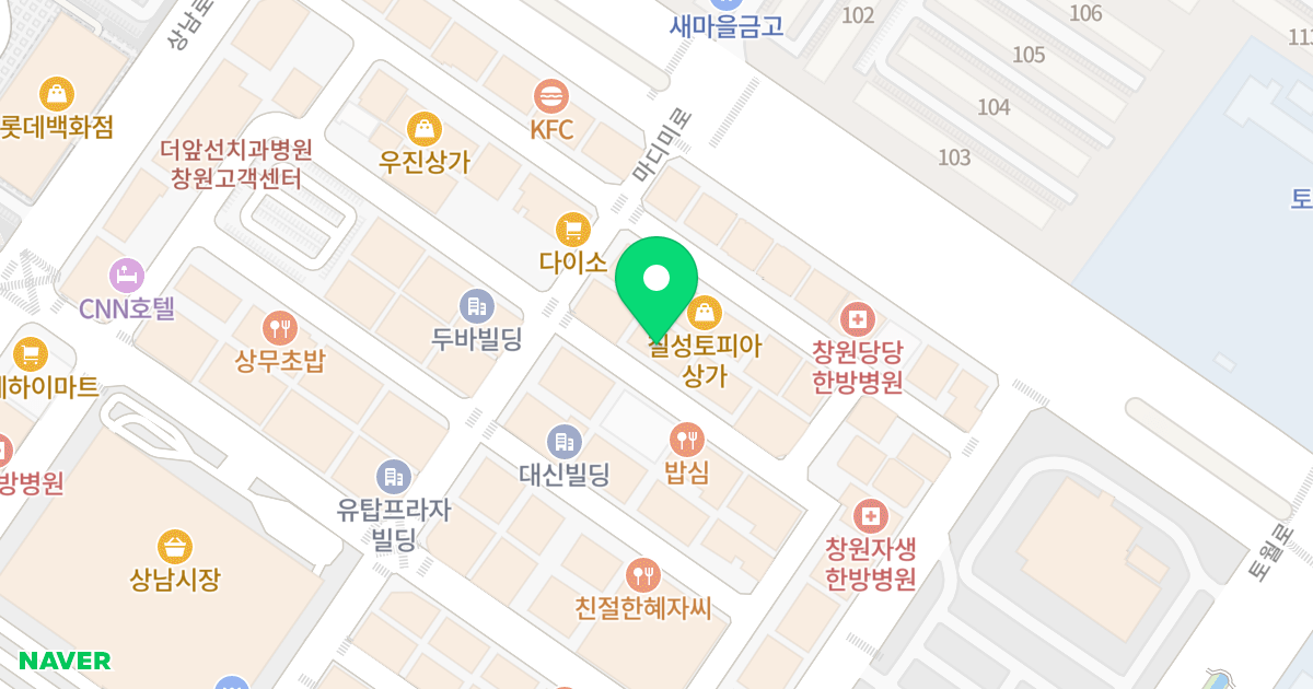 상남리더스빌 위치 지도 - 경상남도 창원시 성산구 마디미로9번길 3