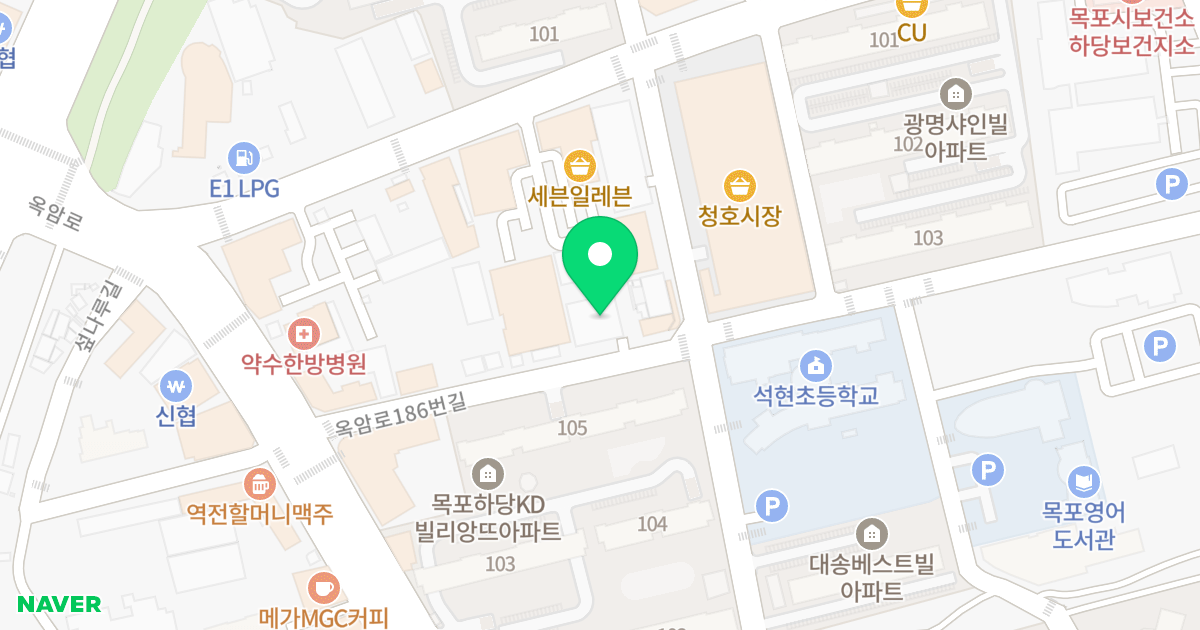 스타팰리스(1170-25) 위치 지도 - 전라남도 목포시 옥암로186번길 13