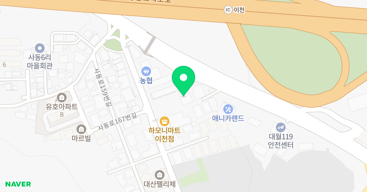 일민빌딩B 위치 지도 - 경기도 이천시 대월면 경충대로 1987