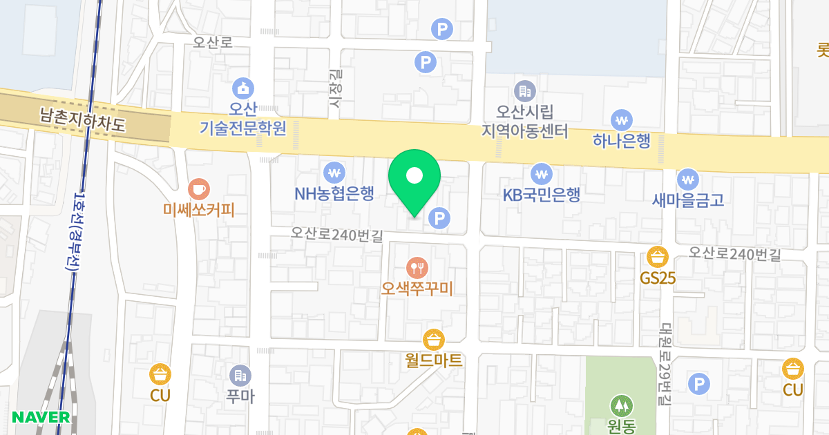 (876-22) 위치 지도 - 경기도 오산시 오산로240번길 13