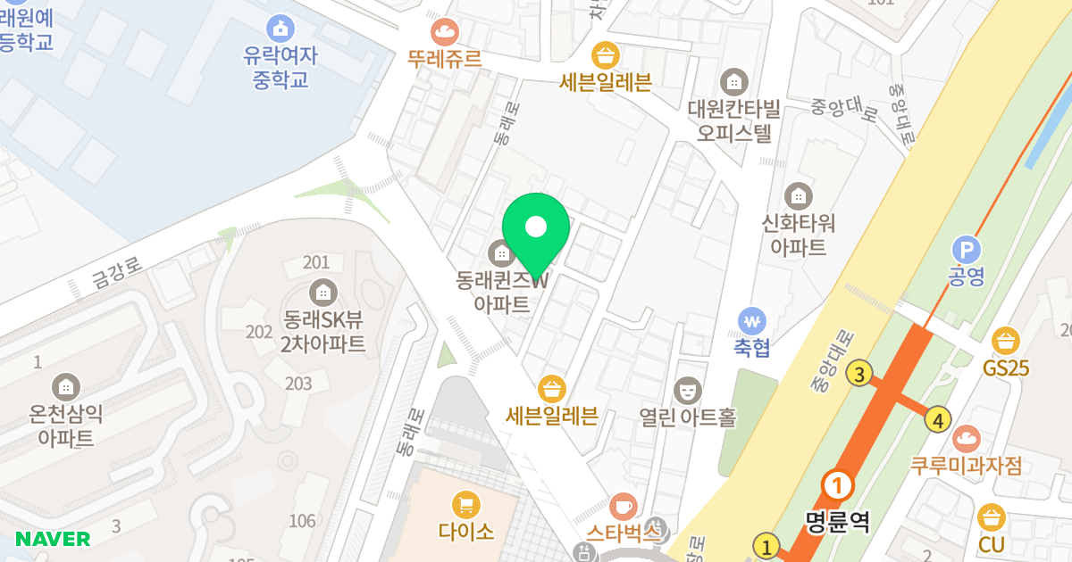 (480-7) 위치 지도 - 부산광역시 동래구