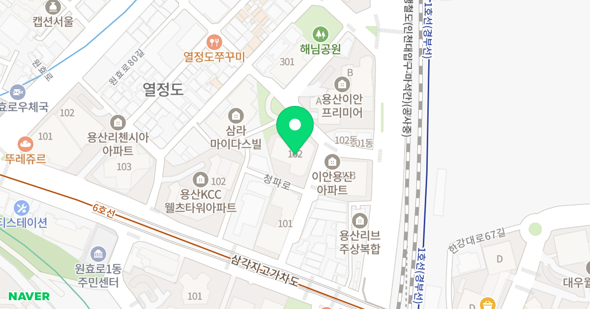 이안 용산1차 위치 지도 - 서울특별시 용산구 백범로90길 74