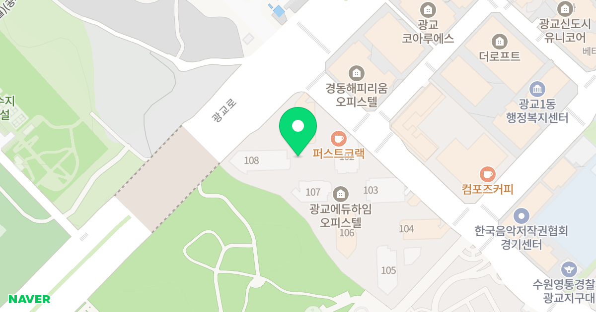 에듀하임1309오피스텔 위치 지도 - 경기도 수원시 영통구 에듀타운로 101