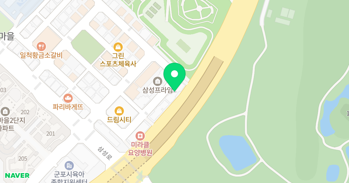 현대캐슬 위치 지도 - 경기도 군포시 삼성로8번길 4-34