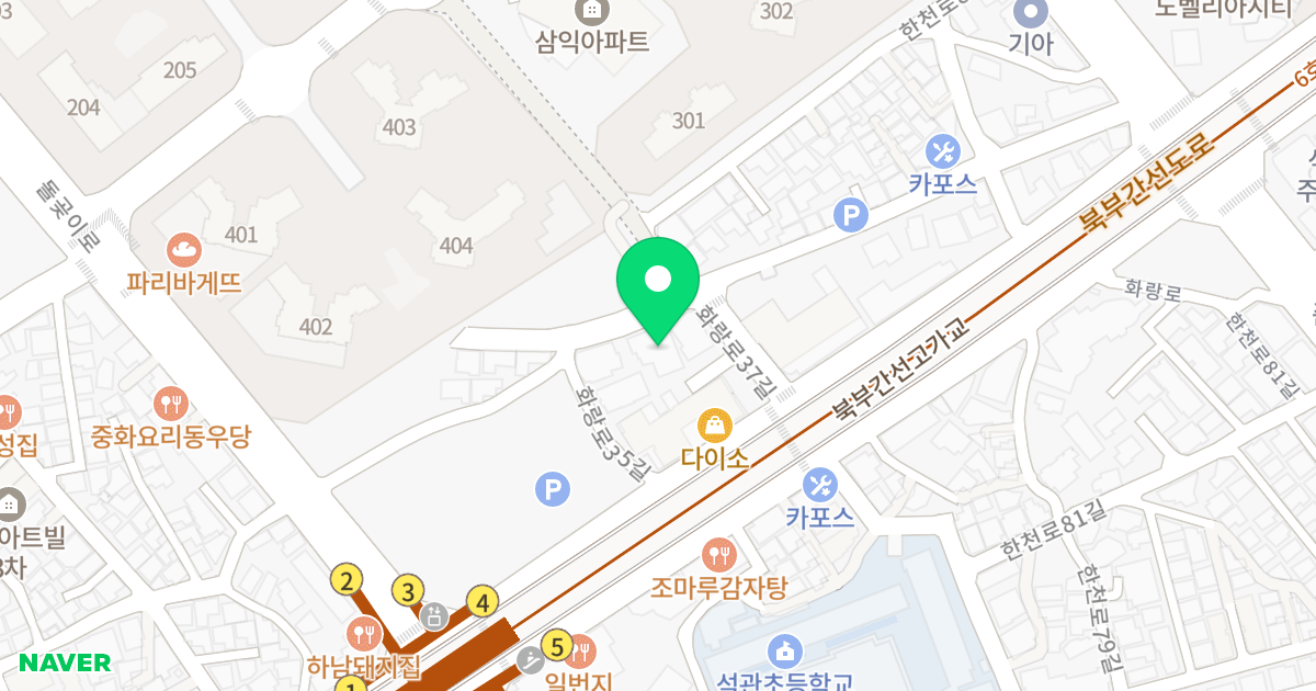 씨엠오스빌 위치 지도 - 서울특별시 성북구 돌곶이로28길 48
