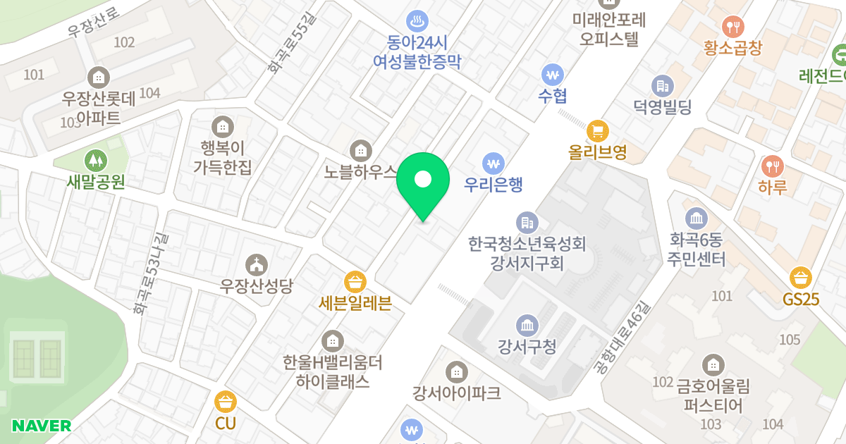 금강누리빌 위치 지도 - 서울특별시 강서구 우장산로16길 41
