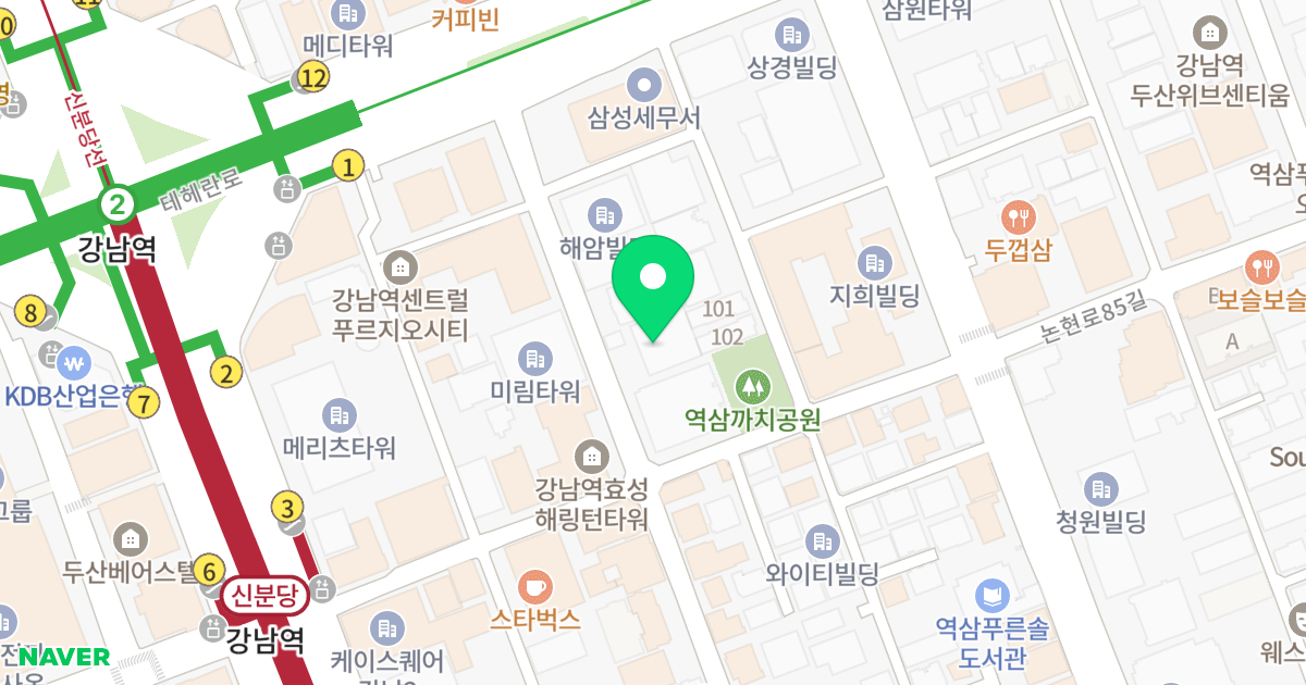 메가시티오피스텔 위치 지도 - 서울특별시 강남구 테헤란로4길 15
