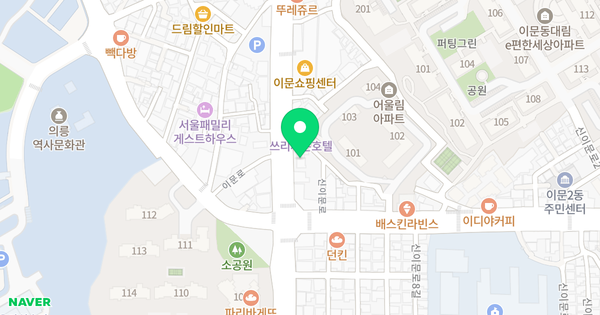 (256-2) 위치 지도 - 서울특별시 동대문구 이문로 190