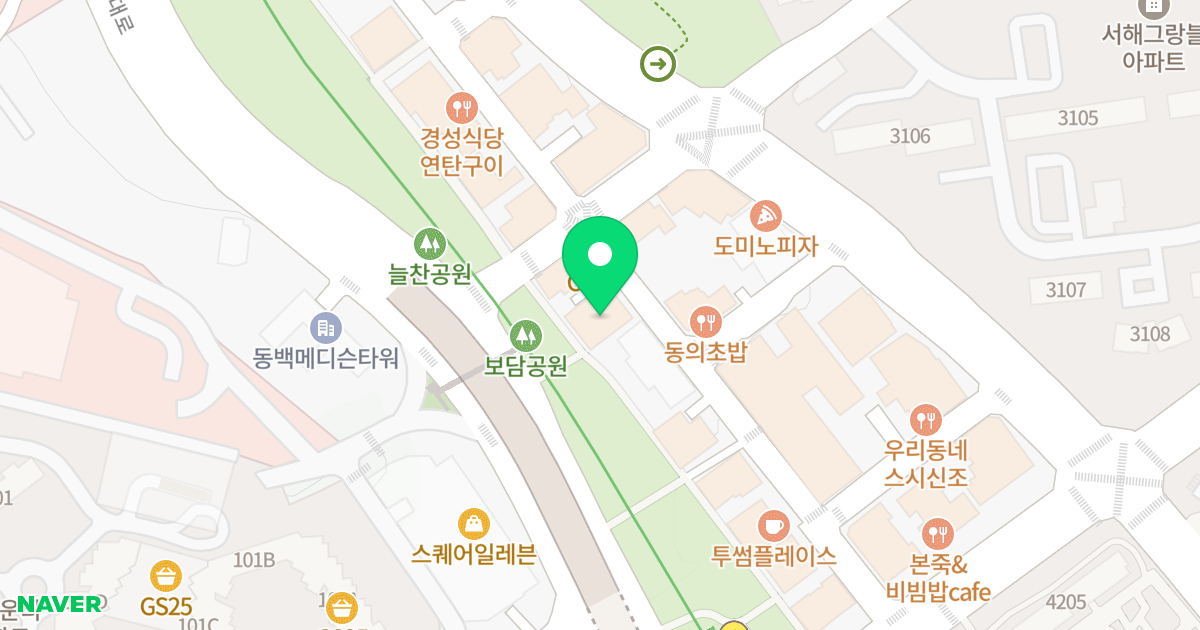 The Dream 용인 동백 오피스텔 위치 지도 - 경기도 용인시 기흥구 동백3로11번길 21