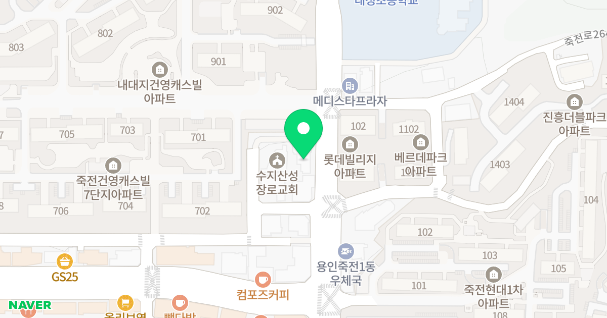 모닝파크오피스텔 위치 지도 - 경기도 용인시 수지구 죽전로 257