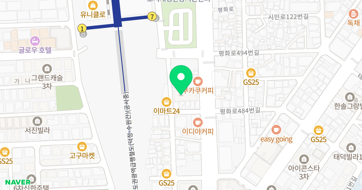 베르우스 위치 지도 - 경기도 의정부시  487