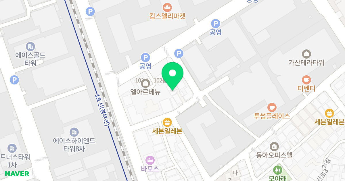 원평빌라트(6차) 위치 지도 - 서울특별시 금천구 벚꽃로24길 21