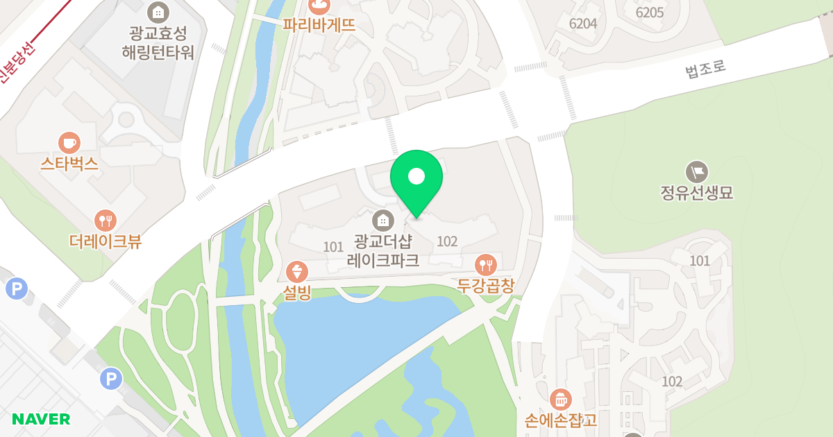 광교 더샵 레이크파크 위치 지도 - 경기도 수원시 영통구