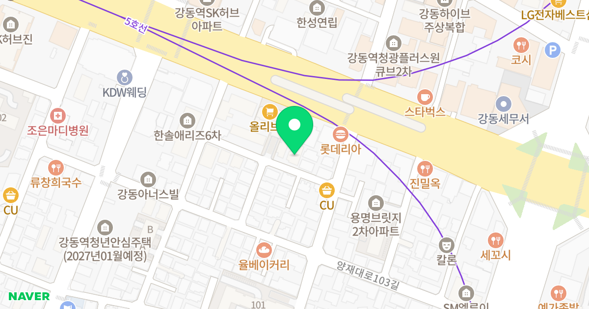한양 립스 위치 지도 - 서울특별시 강동구 천호대로176길 10-10