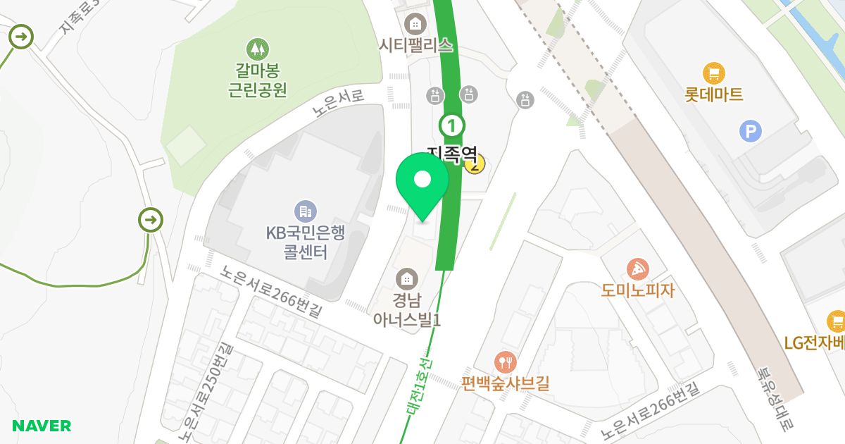 국민타운 위치 지도 - 대전광역시 유성구 지족로364번길 83