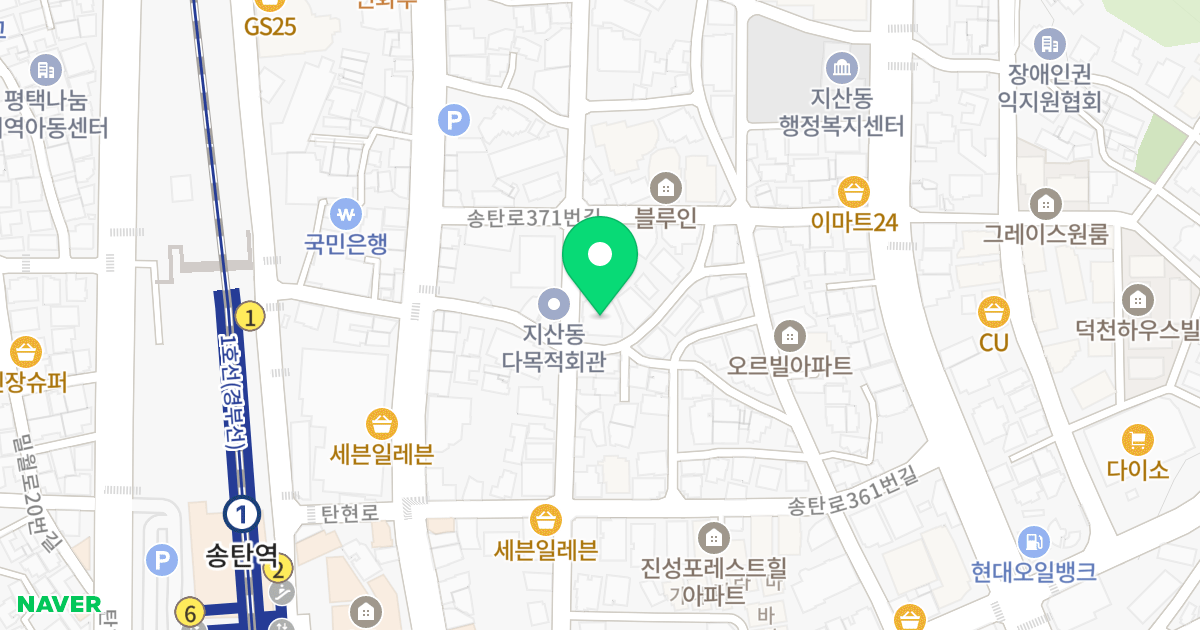 파인힐오피스텔 위치 지도 - 경기도 평택시 지산로12번길 61