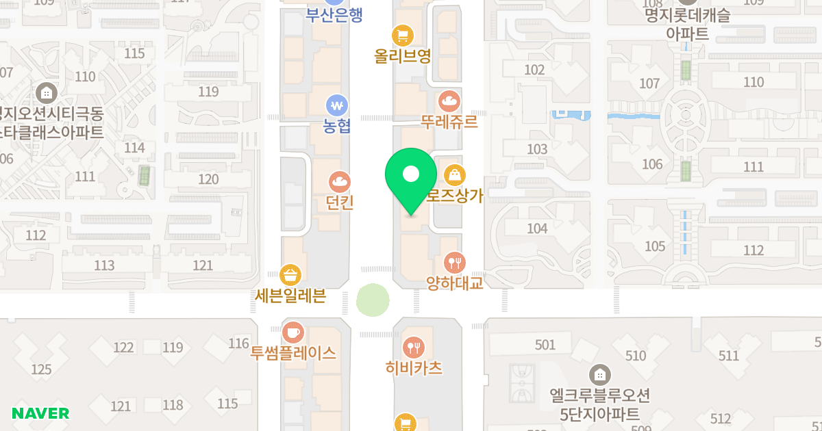 명지롯데프라자 위치 지도 - 부산광역시 강서구 명지오션시티4로 73