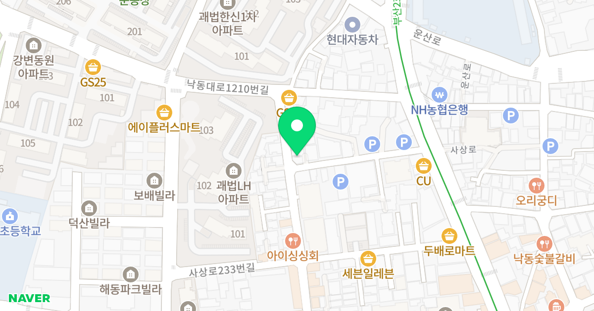 대동레미안 위치 지도 - 부산광역시 사상구 광장로37번길 82