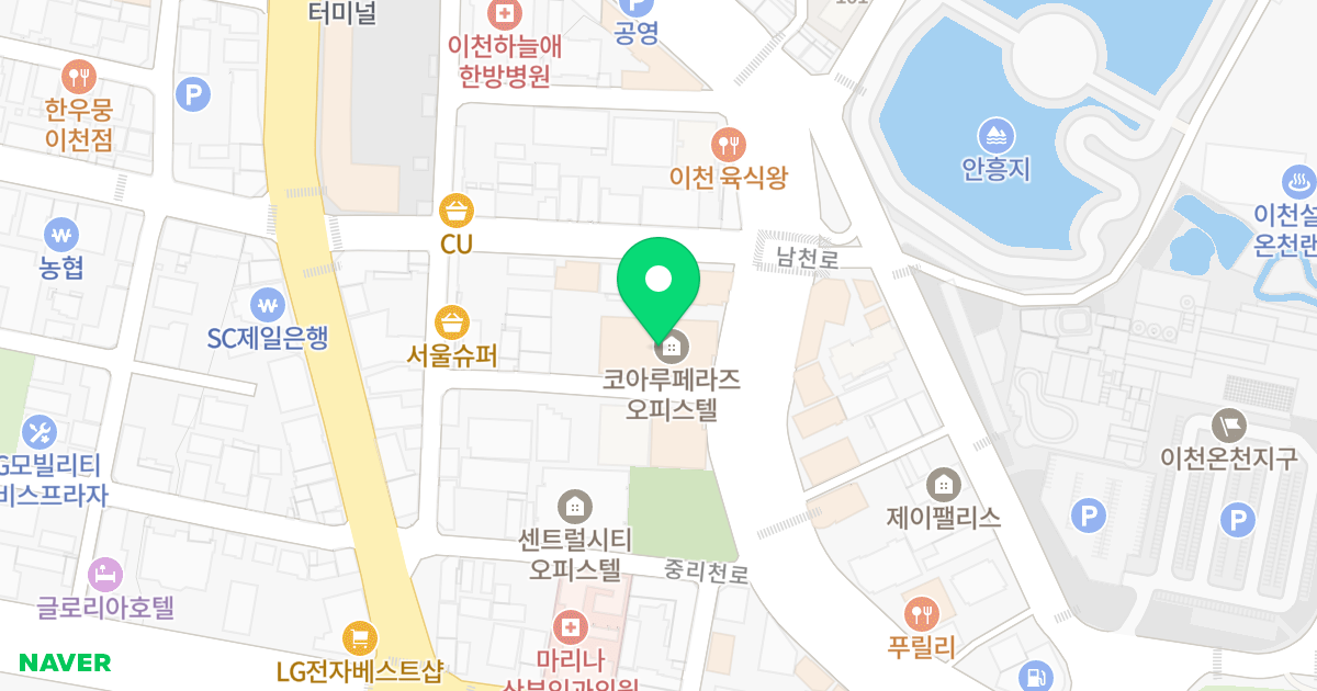 코아루페라즈 오피스텔 위치 지도 - 경기도 이천시 중리천로 126-8