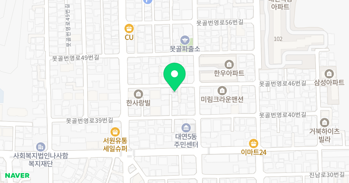 모르하우스4 위치 지도 - 부산광역시 남구 못골번영로46번길 16