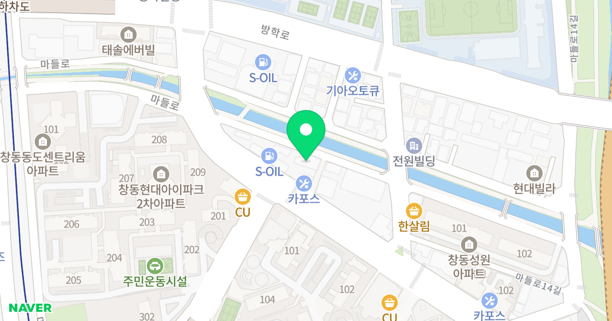 (744-1) 위치 지도 - 서울특별시 도봉구 마들로16길 20